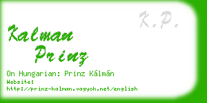 kalman prinz business card